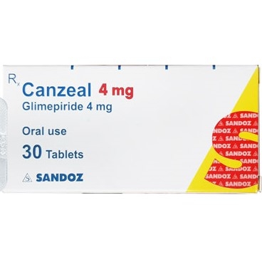 Thuốc điều trị đái tháo đường Canzeal 4mg Sandoz hộp 3 vỉ x 10 viên