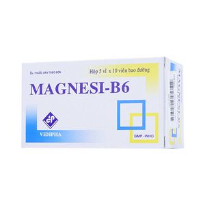 Thuốc bổ sung Magnesi-B6 Vidipha hộp 5 vỉ x 10 viên bao đường