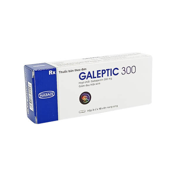 Thuốc chống động kinh, chống co giật Galeptic 300 hộp 03 vỉ x 10 viên