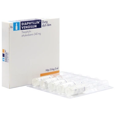 Thuốc điều trị hen và viêm phế quản Diaphyllin Venosum Gedeon hộp 5 ống x 25ml