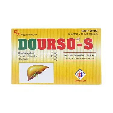 Thuốc điều trị sỏi túi mật cholesterol Dourso-S Domesco hộp 6 vỉ x 10 viên