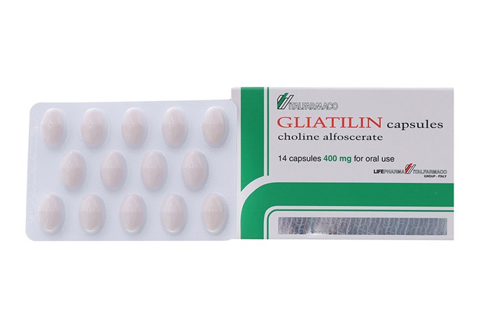 Thuốc điều trị đột quỵ, chấn thương sọ não GLIATILIN capsules 400mg hộp 1 vỉ 14 viên
