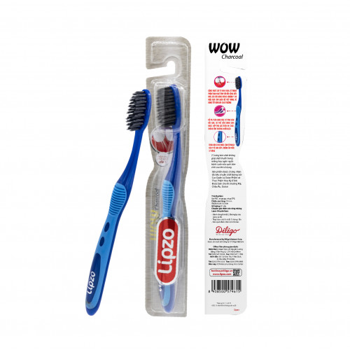 Bàn chải than hoạt tính Lipzo Ruby Charcoal 1 cái