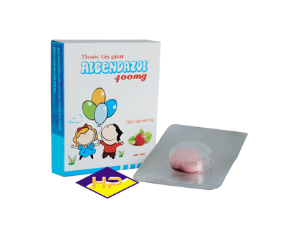 Thuốc tẩy giun Albendazol 400mg HATAPHAR hộp 1 viên