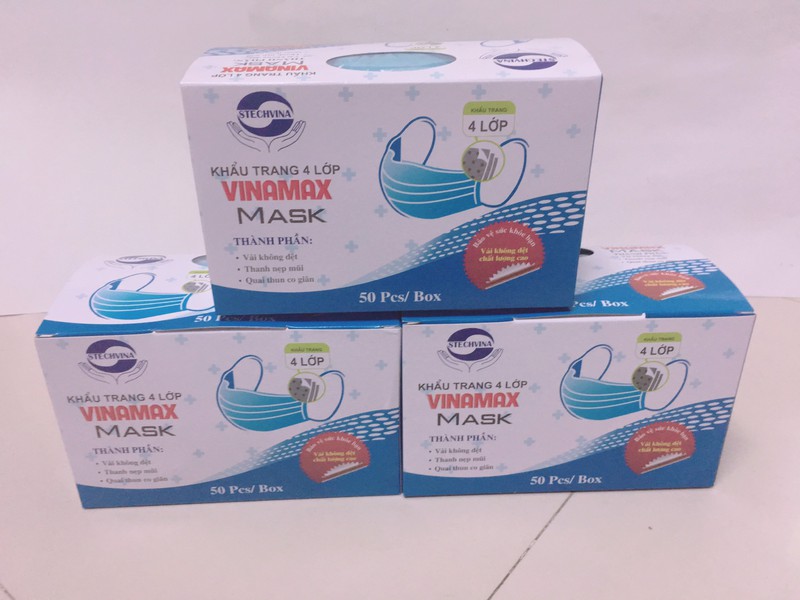 Khẩu trang y tế VINAMAX hộp 50 cái