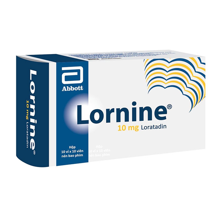 Thuốc chống dị ứng Lornine hộp 10 vỉ x 10 viên