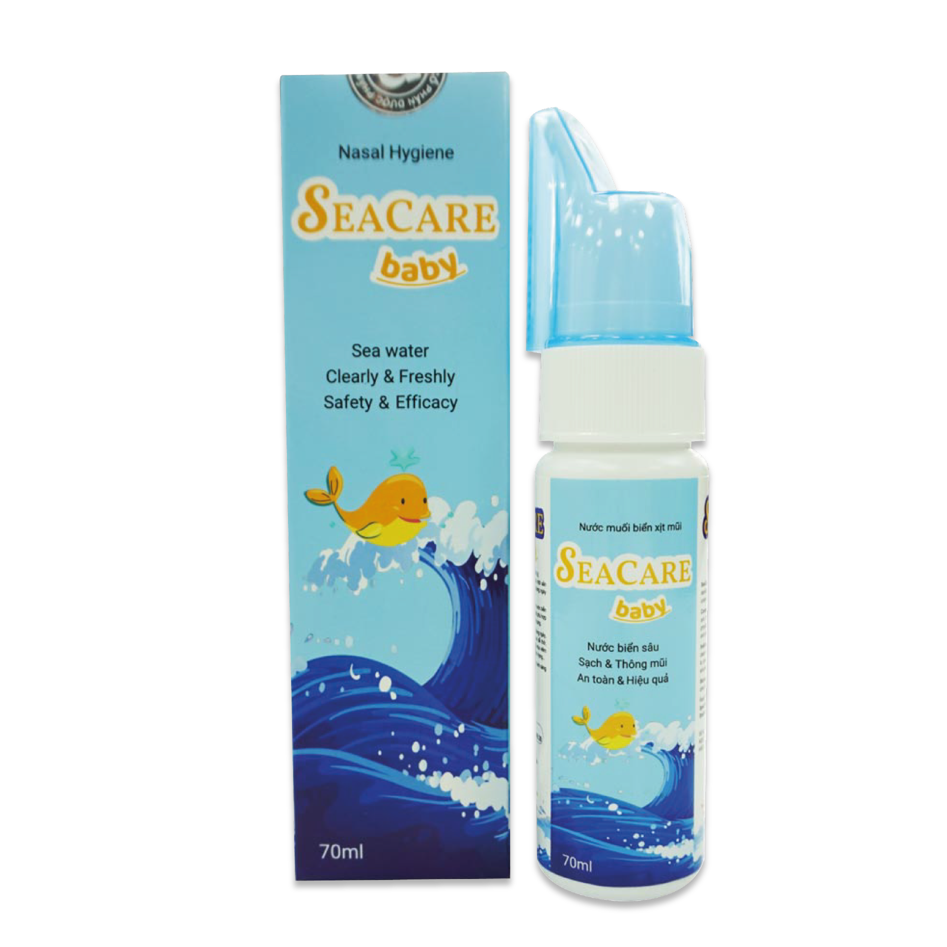 Nước muối biển xịt mũi SEACARE BABY hộp 1 chai 70ml