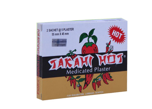 Cao dán trái ớt Takahi hot hộp 10 miếng