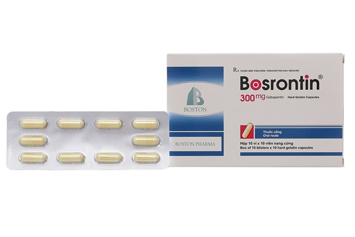 Thuốc chống động kinh Bosrontin 300mg hộp 10 vỉ x 10 viên