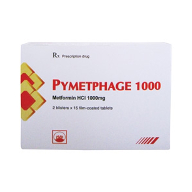 Thuốc trị tiểu đường Pymetphage 1000 hộp 30 viên