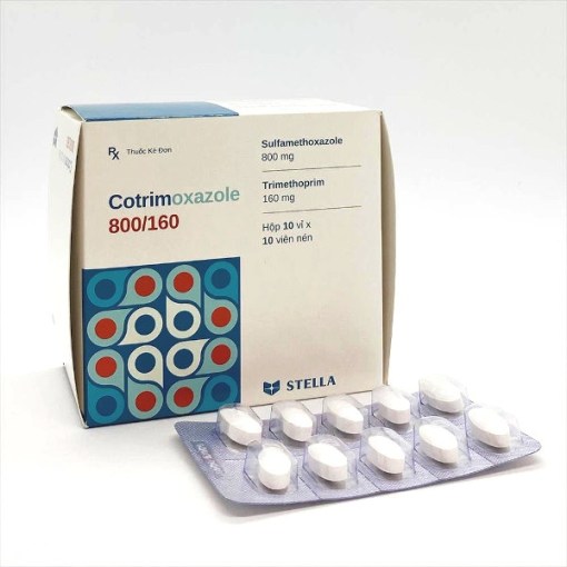 Thuốc kháng sinh Cotrimoxazole 800/160 hộp 100 viên