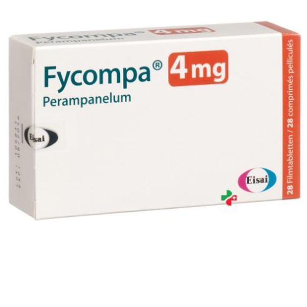 Thuốc điều trị bổ trợ cơn động kinh khởi phát cục bộ Fycompa 4mg hộp 2 vỉ x 14 viên