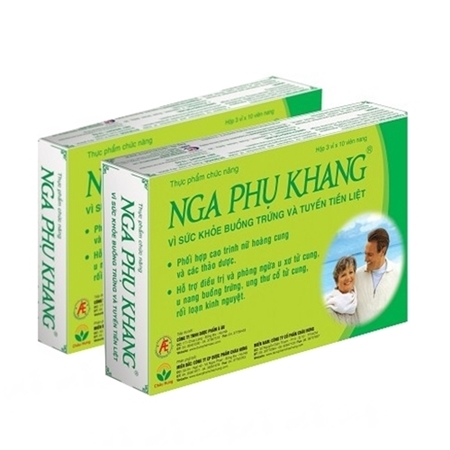 Viên uống hỗ trợ điều trị u xơ tử cung, u nang buồng trứng Nga Phụ Khang hộp 3 vỉ x 10 viên