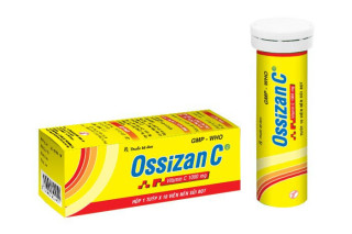 Thuốc bổ sung vitamin Ossizan C hộp 1 tuýp x 10 viên sủi