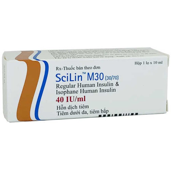 Hỗn dịch tiêm Insullin Scilin M30 hộp 1 lọ x 10ml