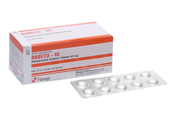 Thuốc trị loét dạ dày, tá tràng Rabeto 40mg hộp 100 viên