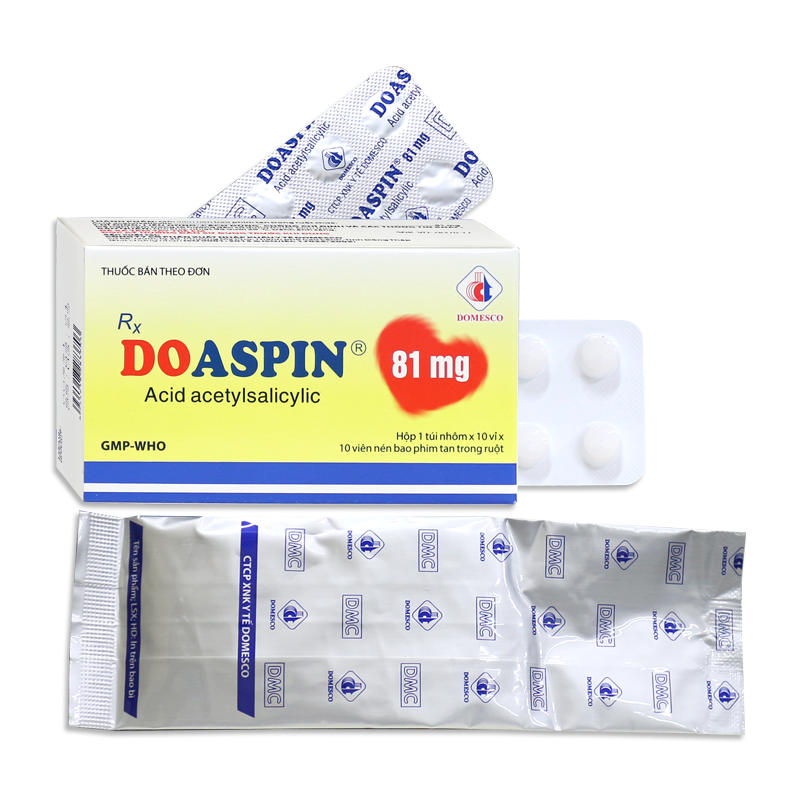 Doaspin 81mg (Domesco) hộp 100 viên