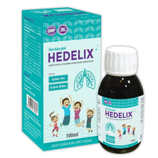Siro bổ phế, giảm ho, giảm đờm Hedelix hộp 1 chai 100ml
