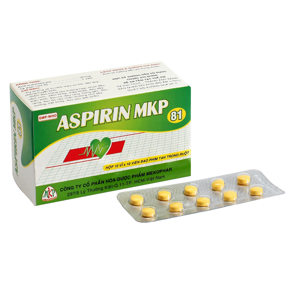 Aspirin MKP 81 hộp 100 viên