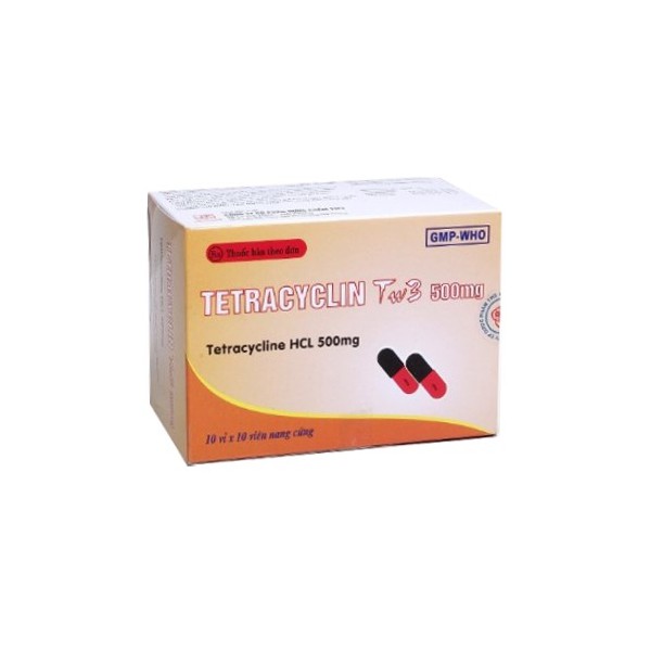 Thuốc kháng sinh TETRACYCLIN TW3 500mg hộp 10 vỉ x 10 viên