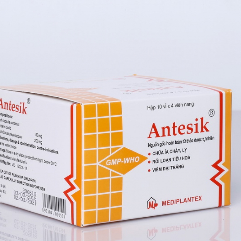 Thuốc rối loạn tiêu hóa Antesik hộp 40 viên-1