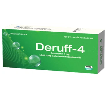 Điều trị chứng sa sút trí tuệ từ nhẹ đến trung bình Deruff 4mg Davipharm hộp 3 vỉ x 10 viên