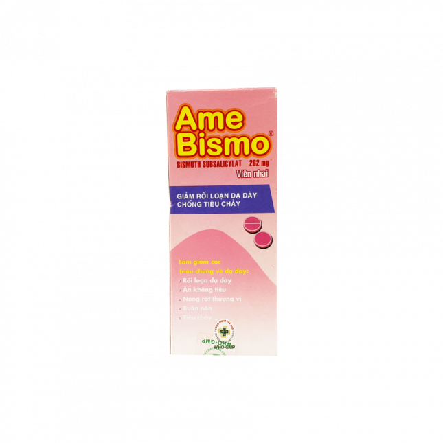 Viên nhai hỗ trợ tiêu hóa Amebismo 262mg hộp 24 viên