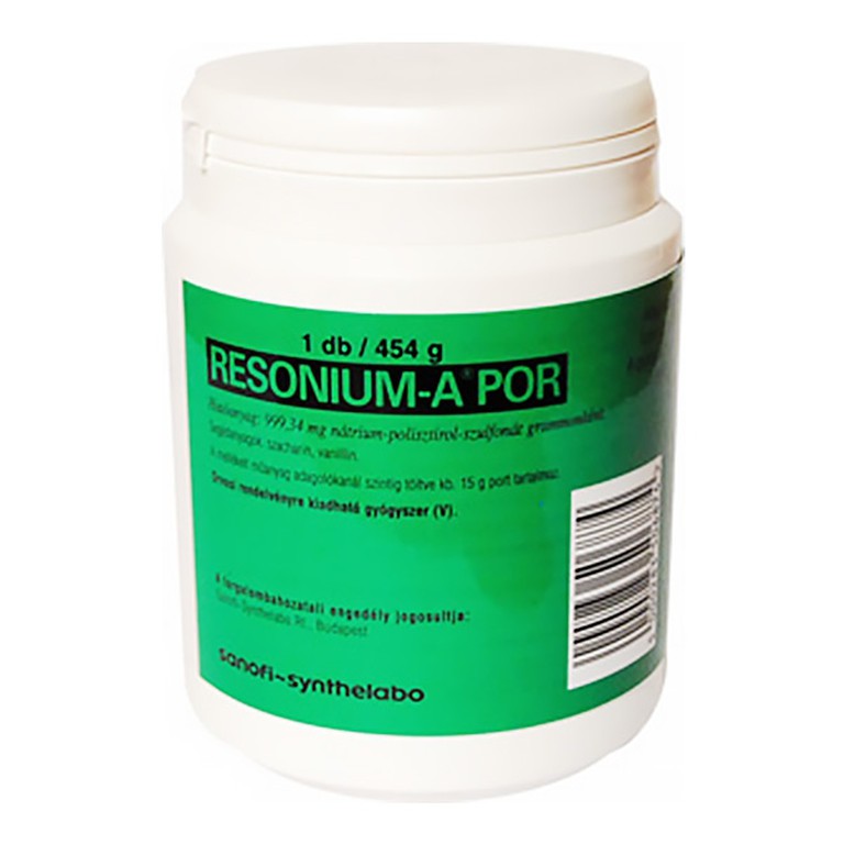 Điều trị tăng kali máu cho người suy thận Resonium-A Por Sanofi hộp 30 gói