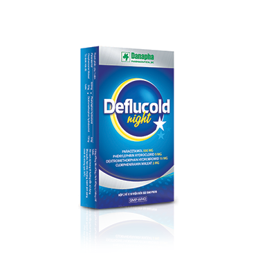 Thuốc trị cảm cúm Deflucold night hộp 2 vỉ x 10 viên