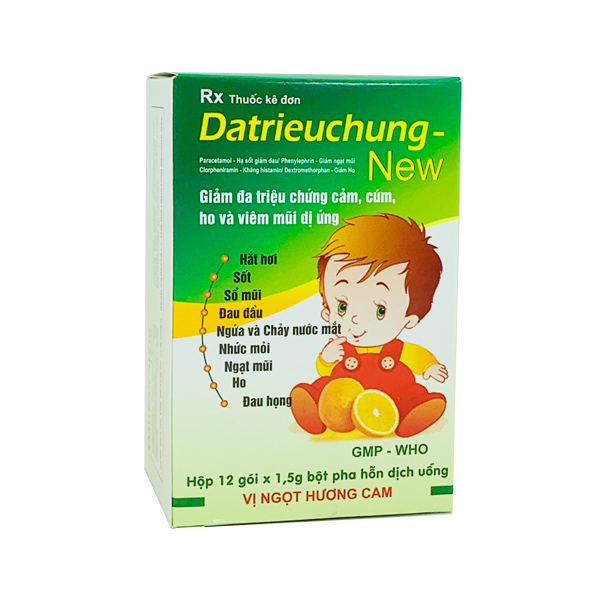Thuốc điều trị cảm cúm cho bé Datrieuchung New hộp 12 gói