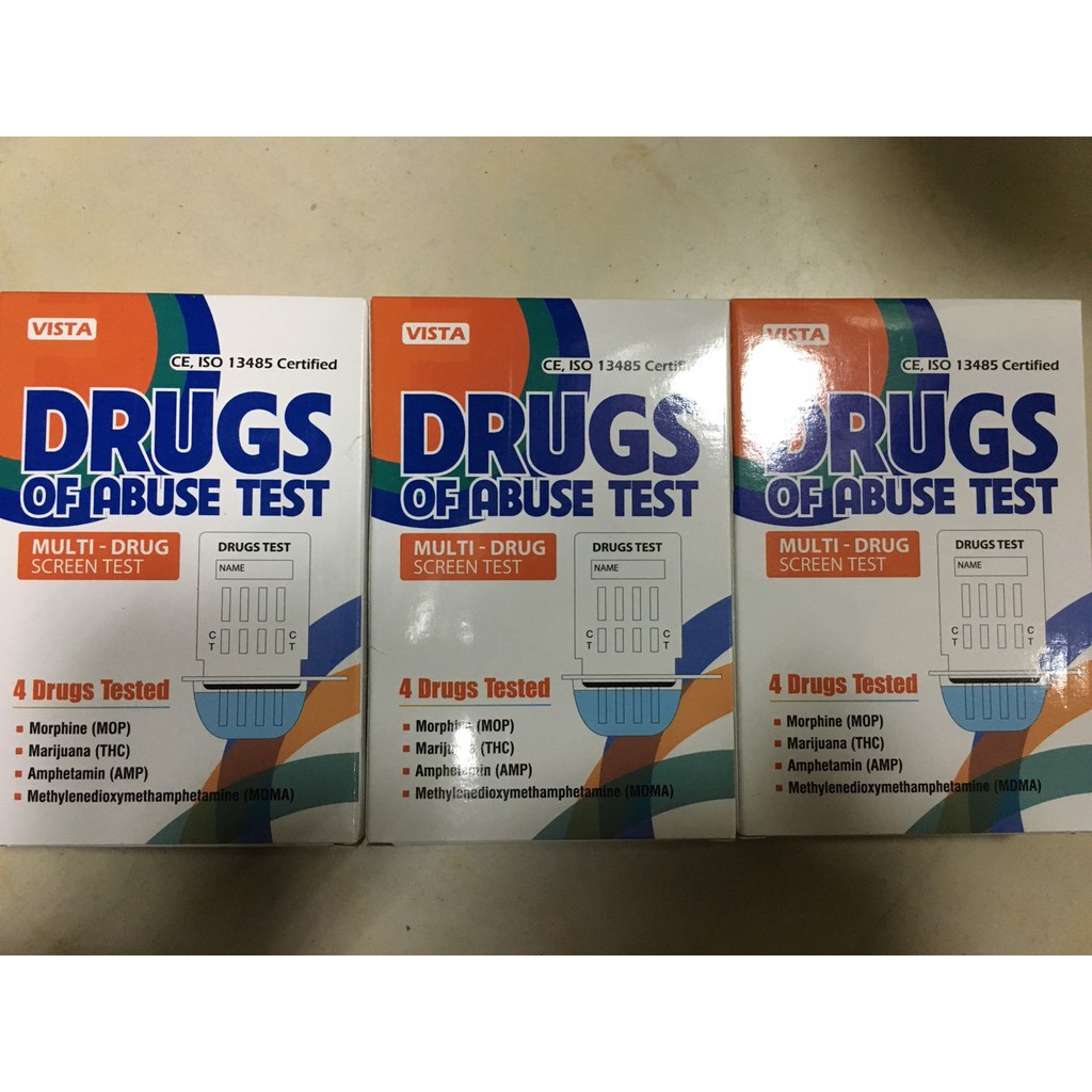 Que thử ma túy 4 chân DRUGS OF ABUSE TEST (VISTA) hộp 1 cái
