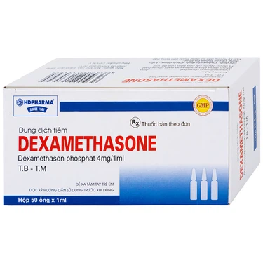 Thuốc điều trị trạng thái hen, bệnh dị ứng nặng Dexamethasone 4mg/1ml hộp 50 ống x 1ml