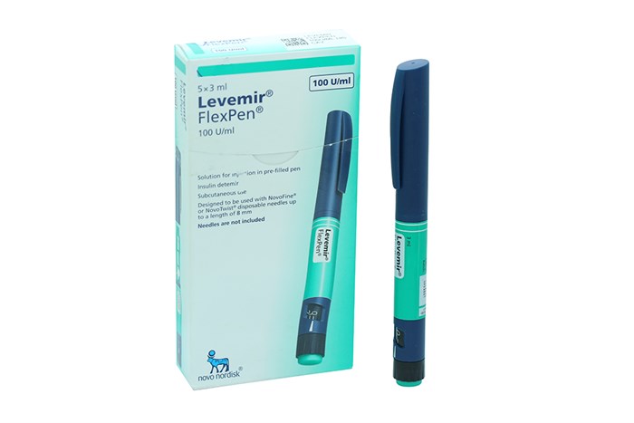 Bút tiêm trị tiểu đường Levemir Flexpen 100U/ml
hộp 5 cây