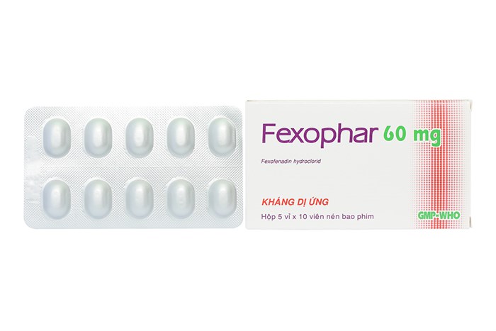 Thuốc chống dị ứng Fexophar 60mg hộp 5 vỉ x 10 viên