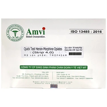 Que thử ma túy Quick test Heroin-Morphine-Opiates Strip 4.0 Amvi hộp 50 que
