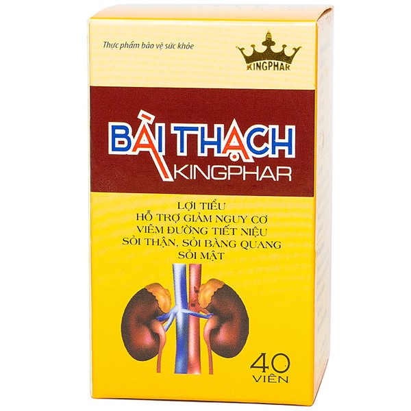 Viên uống lợi tiểu BÀI THẠCH KINGPHAR hộp 1 lọ 40 viên