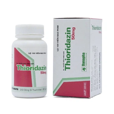 Điều trị bệnh tâm thần phân liệt Thioridazin 50mg lọ 100 viên