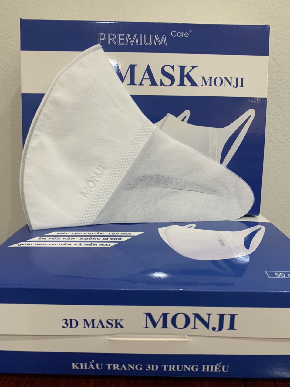 Khẩu trang 3D MASK MONJI hộp 50 cái