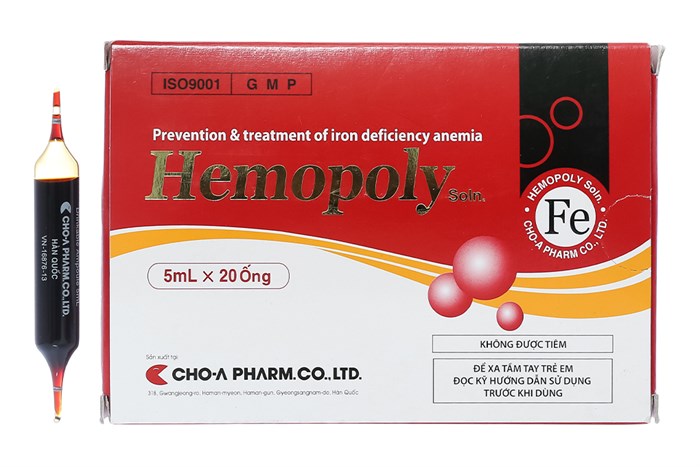 Dung dịch uống Hemopoly Fe hộp 20 ống x 5ml