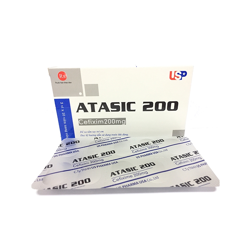 Thuốc kháng sinh ATASIC 200 hộp 30 viên