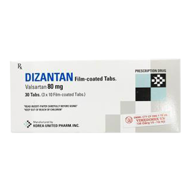 Thuốc điều trị tăng huyết áp Dizantan 80mg Korea United hộp 3 vỉ x 10 viên