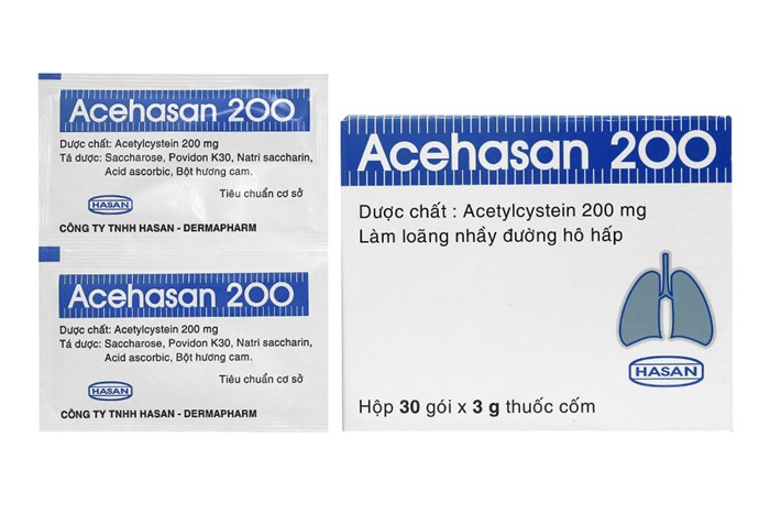 Thuốc cốm long đờm Acehasan 200 hộp 30 gói x 3g
