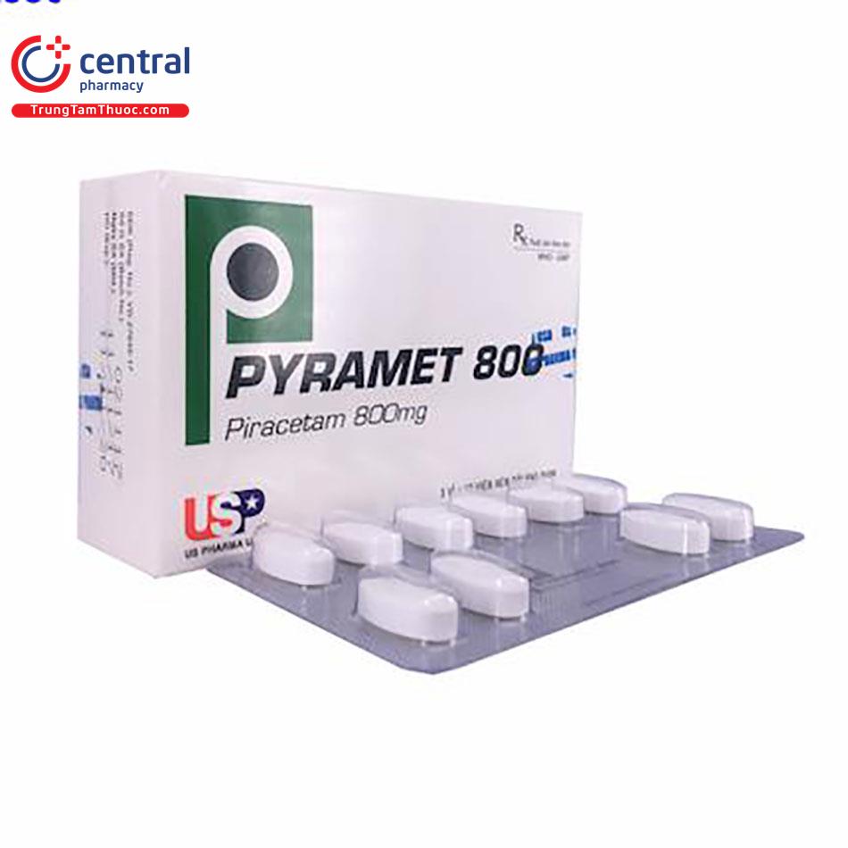 Thuốc cải thiện tình trạng suy giảm trí nhớ PYRAMET 800 hộp 30 viên