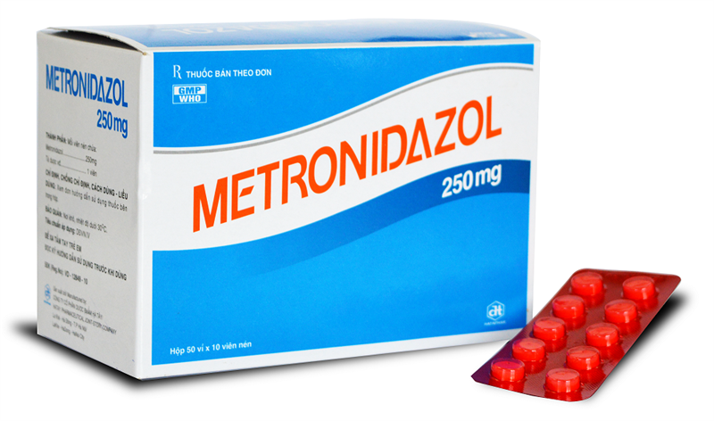 Thuốc kháng sinh METRONIDAZOL 250mg (Hà Tây) hộp 500 viên