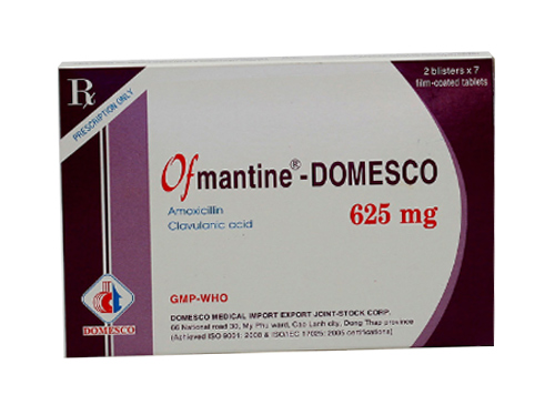 Thuốc kháng sinh Ofmantine - DOMESCO 625mg hộp 14 viên-2