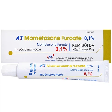 Kem bôi da giảm viêm, ngứa ở các bệnh da A.T Mometasone Furoate 0,1% An Thiên tuýp 10g