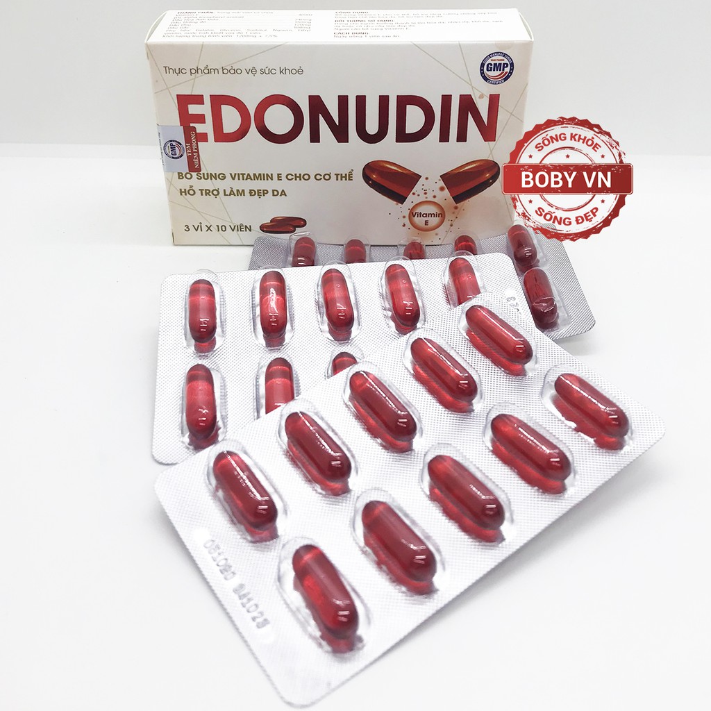 Bổ sung vitamin E Edonudin hộp 30 viên