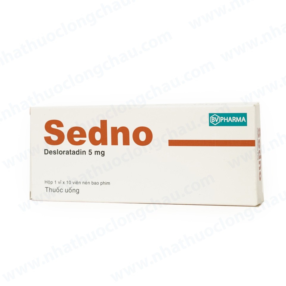 Thuốc chống dị ứng Sedno BV Pharma hộp 1 vỉ x 10 viên