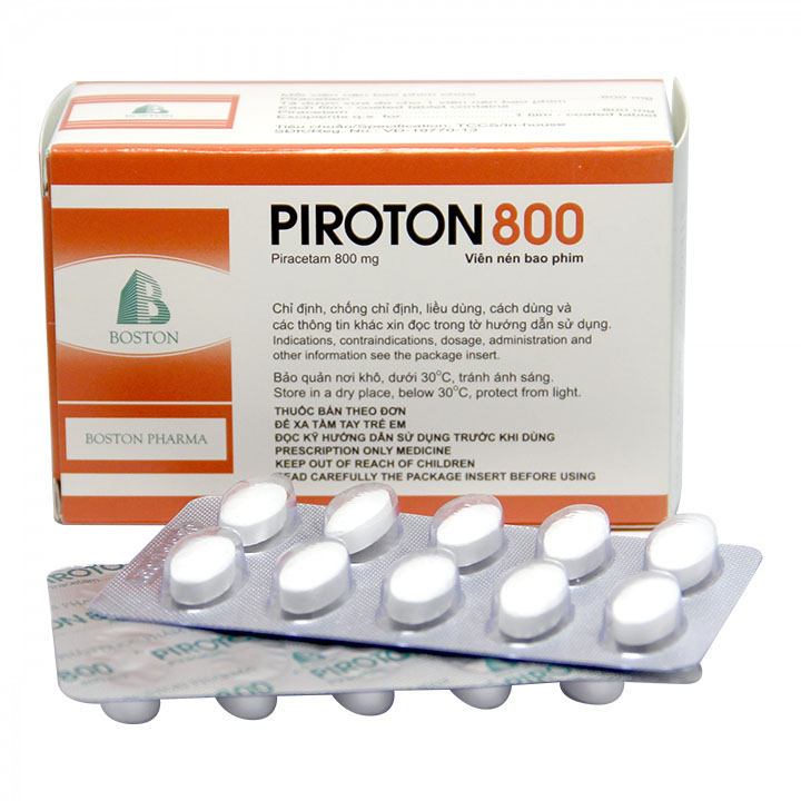 Thuốc thần kinh Piroton 800 hộp 50 viên