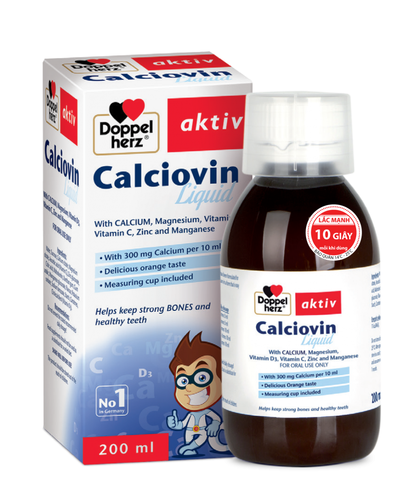 Thực phẩm bảo vệ sức khỏe Calciovin Liquid chai 200ml